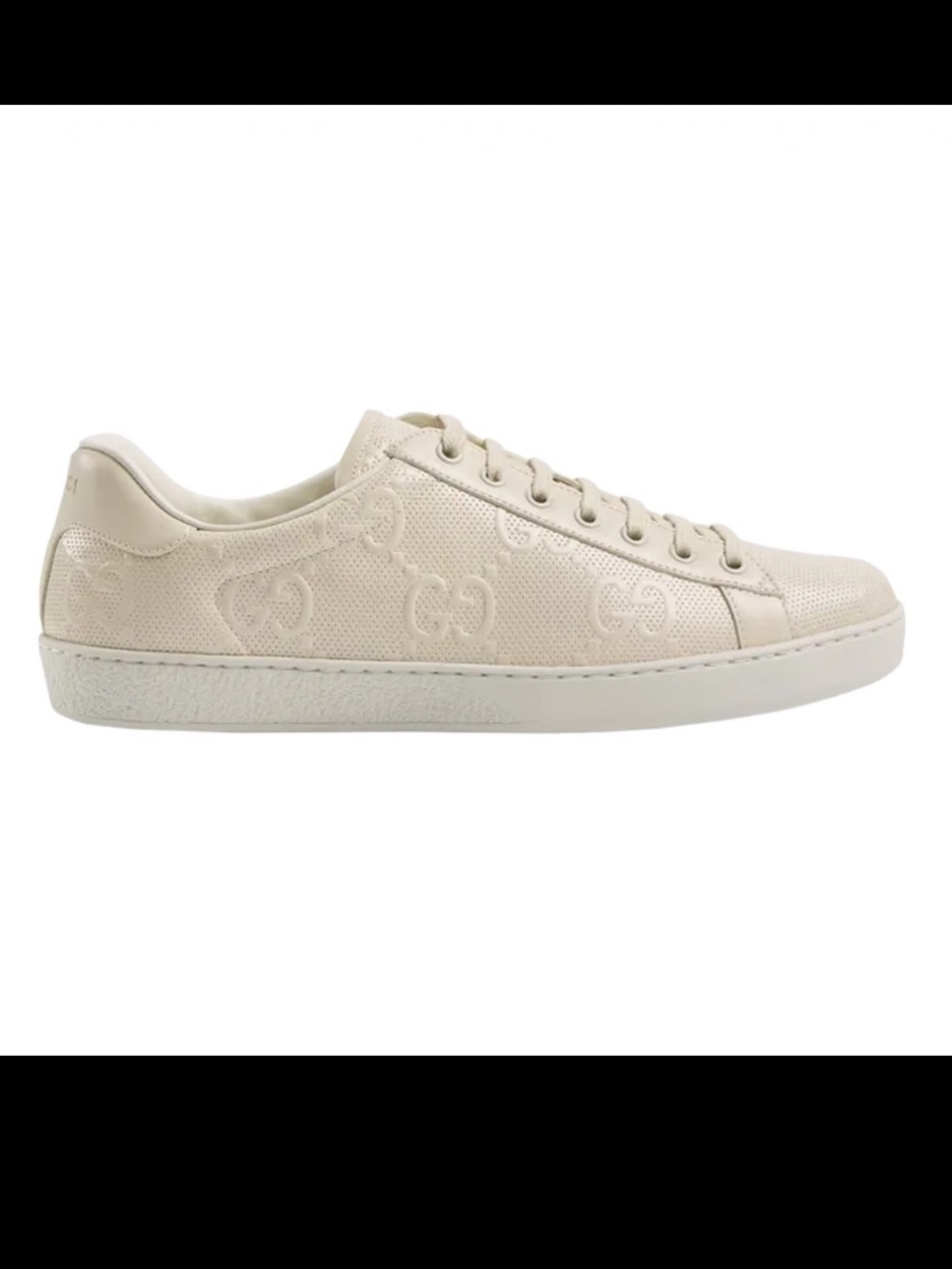 Gucci Ace GG Embossed White Sneakers